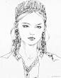 Dolce&Gabbana秀场头部速写小天使@贺聪HeCong @手绘插画教程 @彩铅手绘 @手绘工场 @手绘精选 @手绘控_ @彩铅画手绘 ​​​​