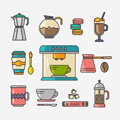 豆浆机高清素材 厨房用品 家用道具 彩色元素 手绘 矢量素材 元素 免抠png 设计图片 免费下载 页面网页 平面电商 创意素材