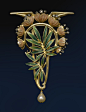 Art Nouveau - Gold, diamond ,pearl ,enamel - 1900. ALBION ART Collection.