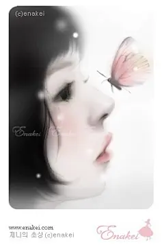 Jennie、韩国插画 唯美系、Enakei-Jennie、韩国插画师ENAKEI经典作品、插画