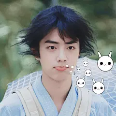 肖战表情包无水印超话  兔兔吐兔兔 ​​​​