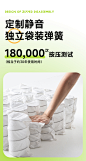 爱舒床垫深睡TPE果胶独立袋装弹簧席梦思1.51.8米软硬适中面可拆-tmall.com天猫
