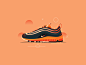 Air Max 97 airmax nike character art icon web ui simple texture design vector illustration