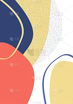 彩色手绘各种形状和涂鸦对象。抽象现代时尚模板。向量