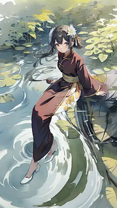 莲叶何田田