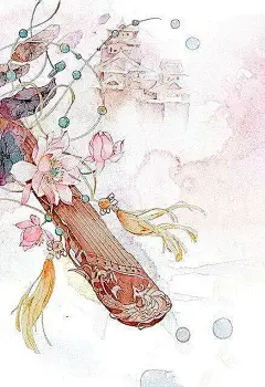 梦幻唯美 古画 古风古典古韵 插画手绘 意境 那一世，我是佛前的一朵青莲，转山转水转…@北坤人素材