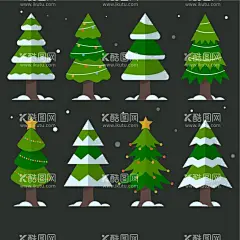 圣诞树  - 源文件下载【酷图网】圣诞树,植物,树木,圣诞节,贺卡装饰,节日,圣诞元素