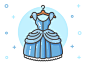 Princess Dress Icon Series : A series of Disney princess icons I created as a personal project.  The dresses represent Snow White, Cinderella, Rapunzel, Belle, Anna, Elsa, Aurora, Esmerelda, and Tiana respectively. 