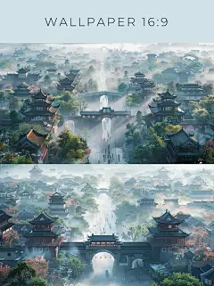 走！回南天！｜绝美古镇场景电脑壁纸