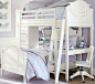 Madeline Bunk System with Twin Bed Set, Simply White bunk-beds