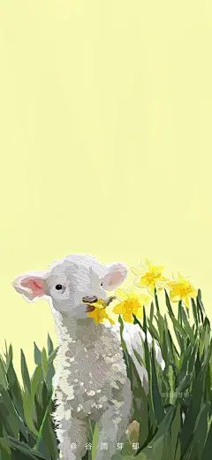 cr.微博@谷雨芽郁__210130_动物 油画 质感 手机壁纸