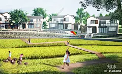 现代乡村景观设计效果图欣赏_【知末效果图】