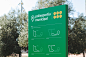 Rutes Saludables Carlet, València : Graphic identity and wayfinding system for the “Healthy Routes” of Carlet, a town in the outskirts of Valencia, Spain.The logo is inspired by the region’s landscape, known for its soil fertility and productive crops, re