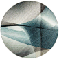 Hollywood Gray/Teal (Gray/Blue) 6 ft. 7 in. X 6 ft. 7 in. Round Area Rug