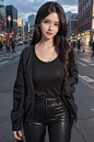 AI绘画 - 街头精致美女图，2k高清无水印-今日头条
