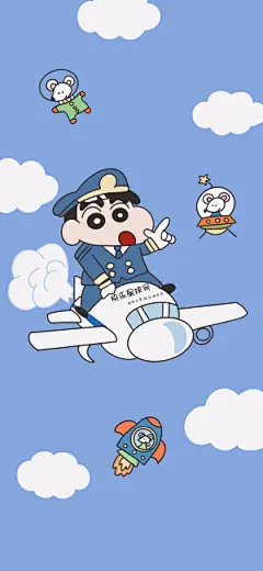 蜡笔小新壁纸 侵删 - 堆糖