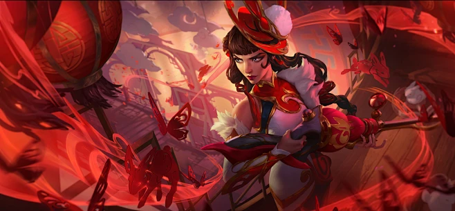 League of Legends: Wild Rift Mythmaker Caitlyn splash art A站画师：Blake ...