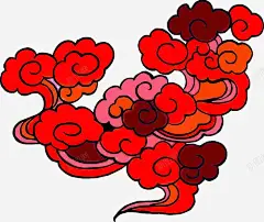 中国风红色云纹 免抠png 设计图片 免费下载 页面网页 平面电商 创意素材