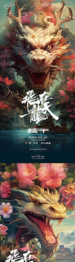 端午节插画系列海报-源文件