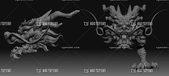 龙头 凤凰  zbrush模型