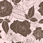 [编号233]love米粉色玫瑰花镂空线条花朵轮廓矢量AI卡片设计素材-淘宝网