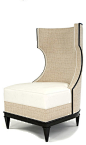 de Colombe High Back transitional-living-room-chairs