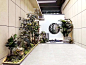 中式庭院植物软装仿真植物墙角搭配泰山石定制会所楼梯转角沙盘-淘宝网