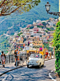 意大利Amalfi 阿马尔菲海岸的彩色小镇