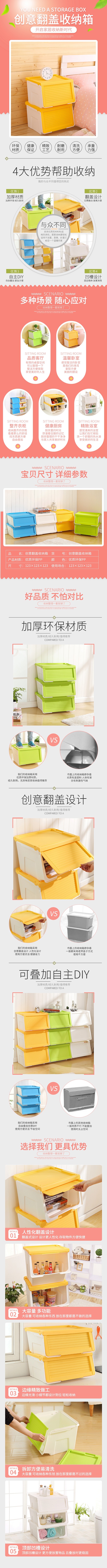 淘宝家居收纳箱宝贝描述整理箱储物箱详情页...