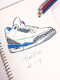 #Sneaker Art#
Air Jordan 3 "True Blue"
日常涂鸦