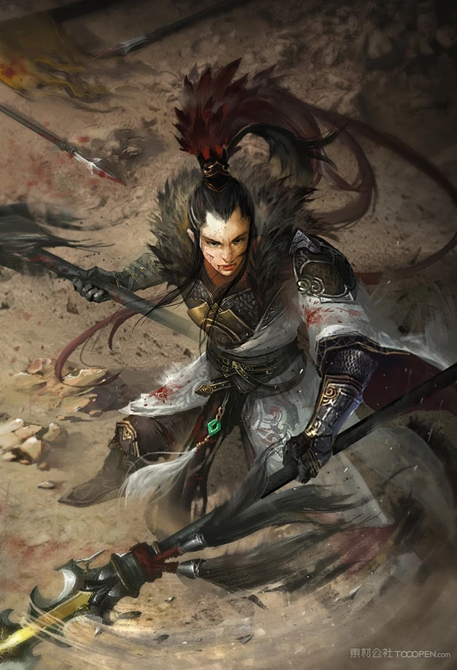 古代武将武士战场绘画图片-花瓣网