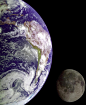  Mother Earth and Her Moon, Photograph NASA Hubble Telescope