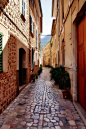 Street in Sóller, Majorca, Spain