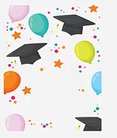 彩色气球毕业派对ai免抠素材_新图网 https://ixintu.com 矢量png 毕业 毕业季 毕业派对 学士帽 彩色气球