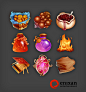 Icons for a social-network game, Yevheniia Obukhova