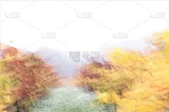 抽象的葡萄园在秋天里，故意被相机抖动模糊_5094984503