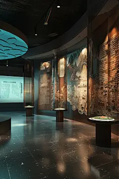 展览馆展馆陈设摄影图
