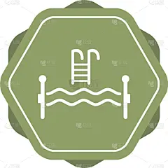 符号,游泳池,自然美,图标,分离着色,图表设计师,现代,数码图形,矢量,水