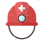 手绘-安全主题贴纸套系-SVG-安全帽