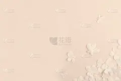 浪漫的软粉色背景和小白花