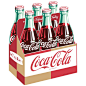 Vintage-style Coca-Cola Bottles Six Pack Carton Vinyl Sticker. Glossy vinyl decal with nostalgic Coca-Cola advertising art, great for decorating a fridge, cooler, laptop, or car window. 3.8 x 4.7, made in the USA. Officially licensed reproduction. Copyrig