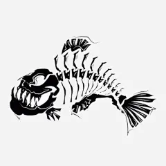 动物免抠素材_新图网 https://ixintu.com 图案 标志 骨头 黑白