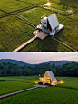 田间的咖啡小屋