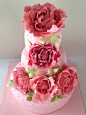 牡丹打造的胸花、手捧花、婚礼蛋糕 - 牡丹打造的胸花、手捧花、婚礼蛋糕婚纱照欣赏