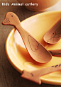 【图】木制环保动物餐具勺子/黄油勺/果酱勺 - 美丽说