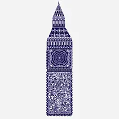 时尚伦敦插画大本钟高清素材 设计图片 免费下载 页面网页 平面电商 创意素材 png素材