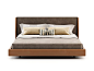 Double bed with upholstered headboard MIRANDA | Bed by Laskasas