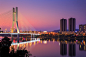 户外,现代,桥,日落,紫色_61ee19380_红城时光_创意图片_Getty Images China