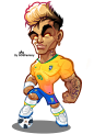 neymar jr caricature