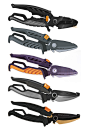 Fiskars : Some examples of the nearly 100 scissors, shears, loppers, pruners, trimmers, mowers, cutters of other tools I've designed in my time at Fiskars.  - by Colin Roberts